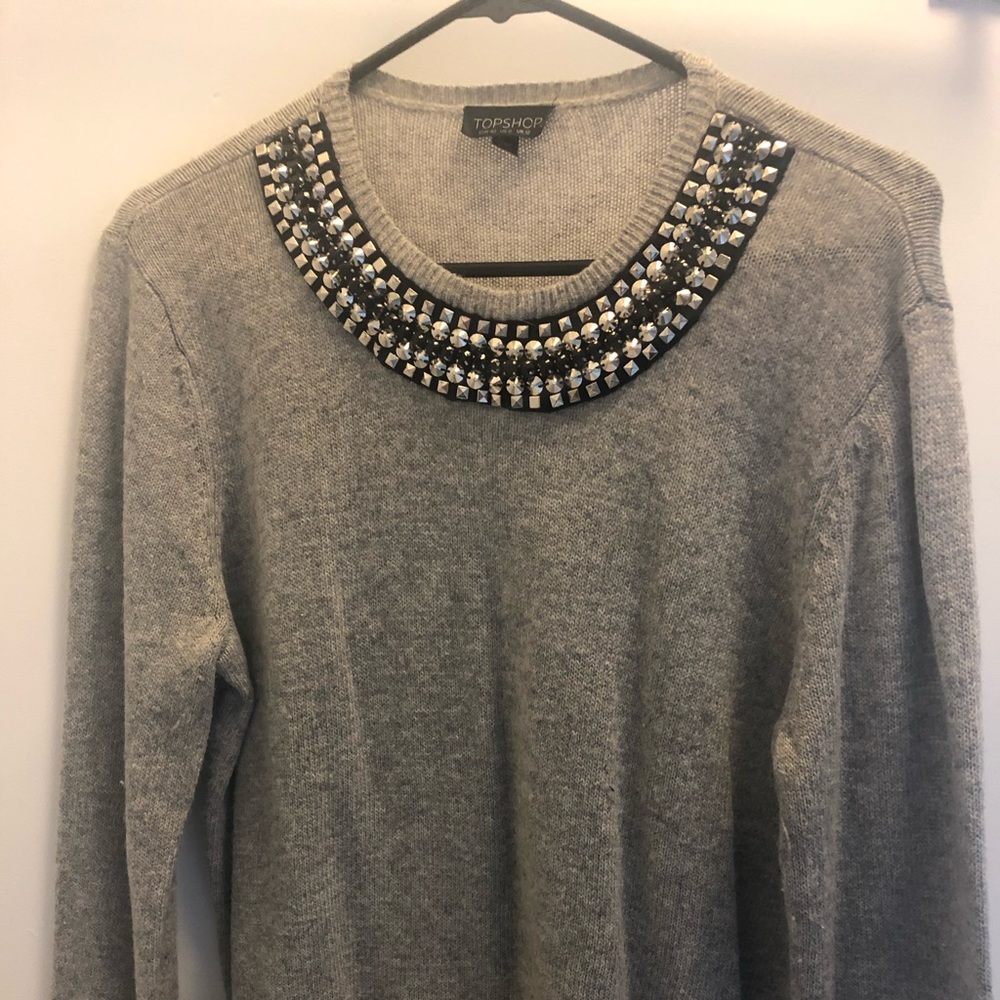 Topshop Embellished Sweater